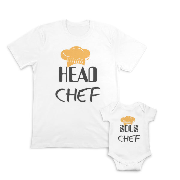 Daddy and Baby Matching Outfits Chef Cap Head Chef - Chef Cap Sous Chef Cotton