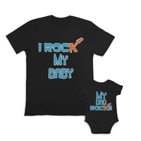 Daddy and Baby Matching Outfits I Rock My Baby Guitar - My Dad Rocks Guitar