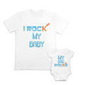 Daddy and Baby Matching Outfits I Rock My Baby Guitar - My Dad Rocks Guitar