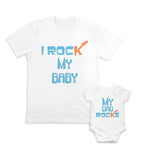 Daddy and Baby Matching Outfits I Rock My Baby Guitar - My Dad Rocks Guitar