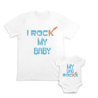 Daddy and Baby Matching Outfits I Rock My Baby Guitar - My Dad Rocks Guitar