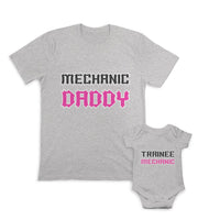 Daddy and Baby Matching Outfits Mechanic Daddy - Trainee Mechanic Cotton