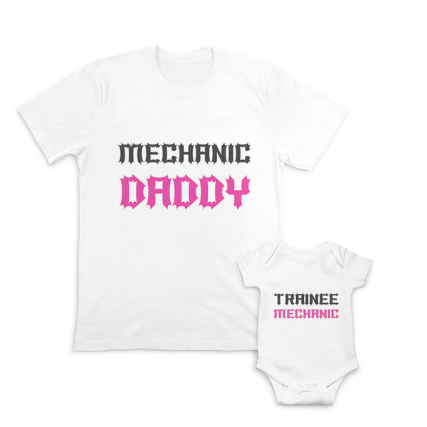 Daddy and Baby Matching Outfits Mechanic Daddy - Trainee Mechanic Cotton
