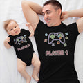 Daddy and Baby Matching Outfits I Love Milk Heart - Player 1 Videogames Gamer