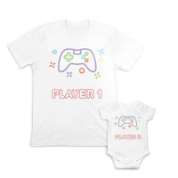 Daddy and Baby Matching Outfits I Love Milk Heart - Player 1 Videogames Gamer