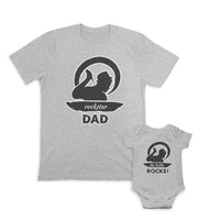 Daddy and Baby Matching Outfits Roar Son Lion Adorable Dinosaur - Rock Star Dad