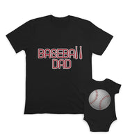 Daddy and Baby Matching Outfits My Heart Full Daughter - Baseball Dad Bat Sports