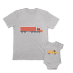 Daddy and Baby Matching Outfits Undercover Superhero Buddy Trucks Transportation