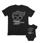 Daddy and Baby Matching Outfits I Love Smile Heart - Undercover Superhero Daddy