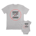 Daddy and Baby Matching Outfits Costume Coat Suit Bow Kids Nobody Puts Cotton