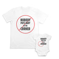 Daddy and Baby Matching Outfits Costume Coat Suit Bow Kids Nobody Puts Cotton