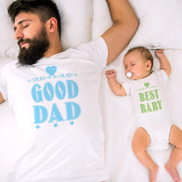 Good Dad Heart Star - Best Baby Heart