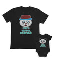 Daddy and Baby Matching Outfits Let Us Travel in Style Panda Laughing - Let Us