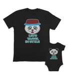 Daddy and Baby Matching Outfits Let Us Travel in Style Panda Laughing - Let Us