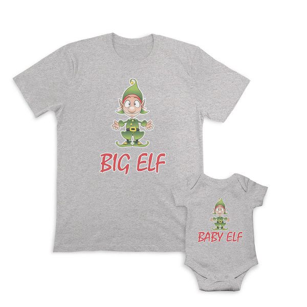 Daddy and Baby Matching Outfits Big Elf Christmas - Baby Elf Christmas Cotton