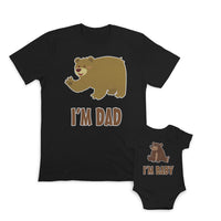 Daddy and Baby Matching Outfits I Am Dad Bear - I Am Baby Bear Cotton