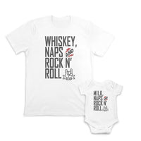 Daddy and Baby Matching Outfits Whiskey Naps and Rock and Roll - Milk Naps and
