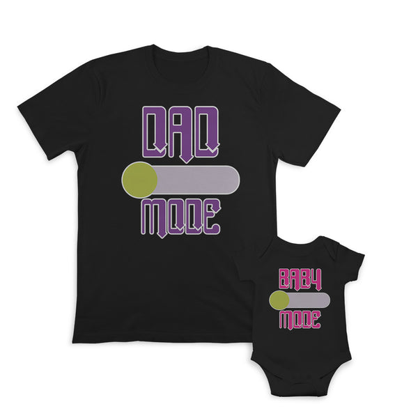 Daddy and Baby Matching Outfits Dad Mode Button Arrow - Baby Mode Button Arrow