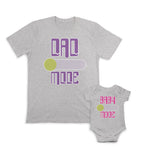 Daddy and Baby Matching Outfits Dad Mode Button Arrow - Baby Mode Button Arrow