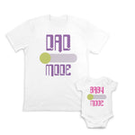 Daddy and Baby Matching Outfits Dad Mode Button Arrow - Baby Mode Button Arrow