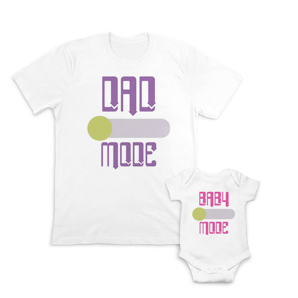 Daddy and Baby Matching Outfits Dad Mode Button Arrow - Baby Mode Button Arrow