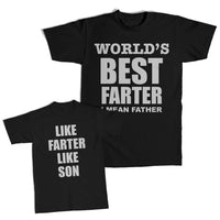 Daddy and Me Outfits Worlds Best Farter I Mean Father Funny - like Son Cotton