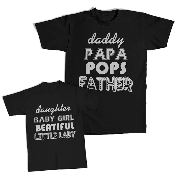 Daddy and Me Outfits Baby Girl Beautiful Lady Daddy Papa Pops Affection Cotton