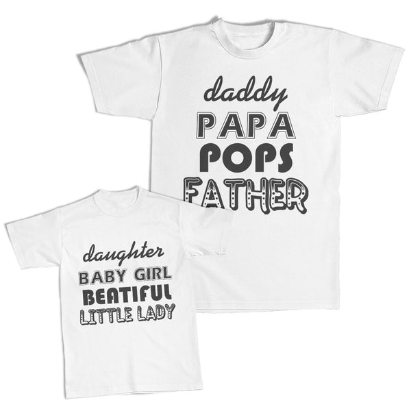 Daddy and Me Outfits Baby Girl Beautiful Lady Daddy Papa Pops Affection Cotton