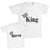Daddy and Me Outfits Queen Crown Black - King Crown Ruler Black Cotton