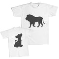 Daddy and Me Outfits Lion Animal Silhouette Jungle - Cub Baby Lion Cotton