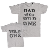 Daddy and Me Outfits Dad of The Wild 1 Distressed Zebra Pattern - Cotton