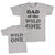 Daddy and Me Outfits Dad of The Wild 1 Distressed Zebra Pattern - Cotton