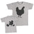 Daddy and Me Outfits Chicken Big Silhouette Egg Hatching Chicks Easter Cotton