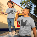 Daddy and Me Outfits Chicken Big Silhouette Egg Hatching Chicks Easter Cotton