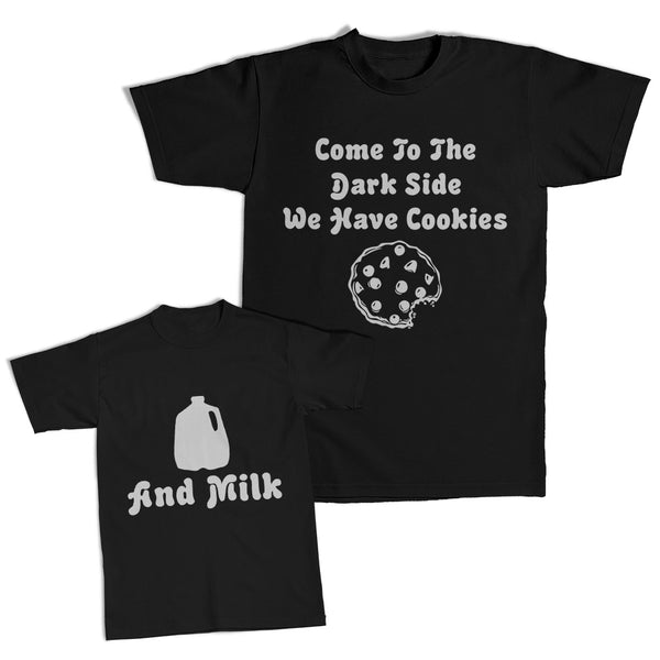Daddy and Me Outfits Come to Dark Side We Have Cookies - Find Milk Jar Cotton
