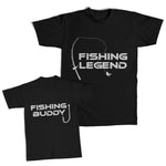 Daddy and Me Outfits Fishing Legend Fishing Rod Fish - Buddy Hook Cotton