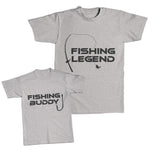 Daddy and Me Outfits Fishing Legend Fishing Rod Fish - Buddy Hook Cotton
