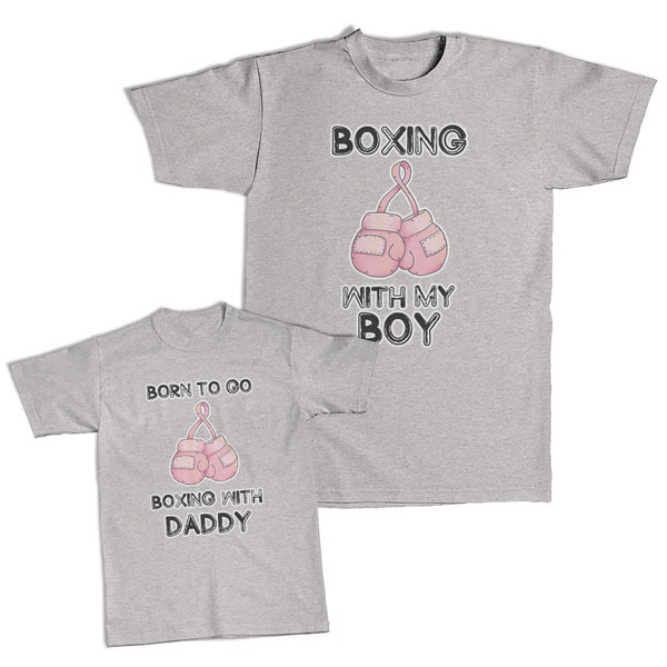 Daddy and Me Outfits Boxing with My Boy Gloves - Born to Go Daddy Cotton