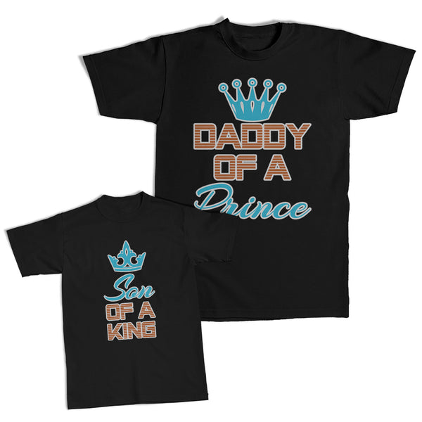 Daddy and Me Outfits Daddy of A Prince Crown - Son of A King Crown Cotton