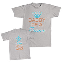 Daddy and Me Outfits Daddy of A Prince Crown - Son of A King Crown Cotton