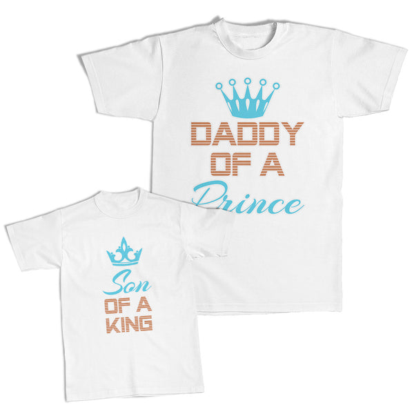 Daddy and Me Outfits Daddy of A Prince Crown - Son of A King Crown Cotton