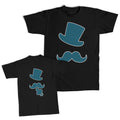 Daddy and Me Outfits Top Hat Beard - Top Hat Beard Pacifier Cotton