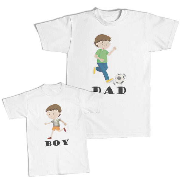 Dad Playing Football - Boy Running Boy