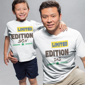Daddy and Me Outfits Limited Edition Dad Star - Limited Son Star Cotton