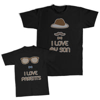 Daddy and Me Outfits I Love My Son Hat Beard Bow - I Love Parents Bow Cotton