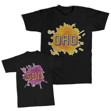 Daddy and Me Outfits Dad Colourful - Son Colourful Cotton