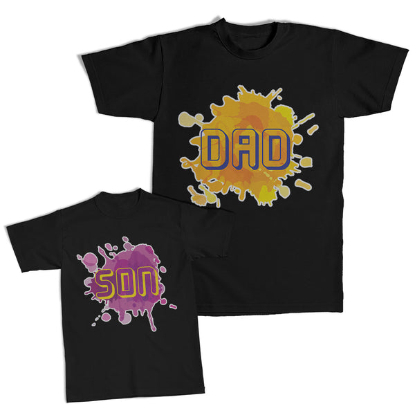 Daddy and Me Outfits Dad Colourful - Son Colourful Cotton