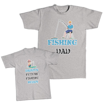 Daddy and Me Outfits Fishing Dad Rod Pond - Daddy's Future Buddy Baby Cotton