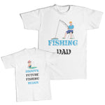 Daddy and Me Outfits Fishing Dad Rod Pond - Daddy's Future Buddy Baby Cotton