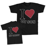 Daddy and Me Outfits I Love My Son Heart - I Love My Daddy Heart Cotton